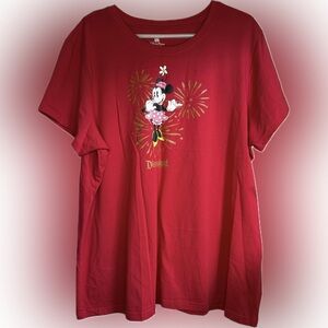 NEW Disney Parks Minnie Mouse Fireworks Disneyland Resort T-Shirt Plus Size 2X